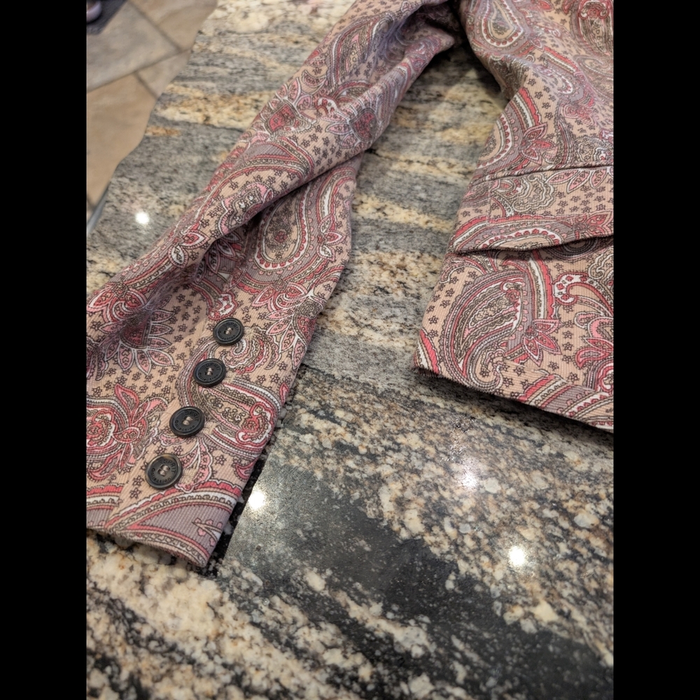 Vintage Esprit Fine Corduroy Paisley Jacket - Pinks And Tans - Picture 13 of 14